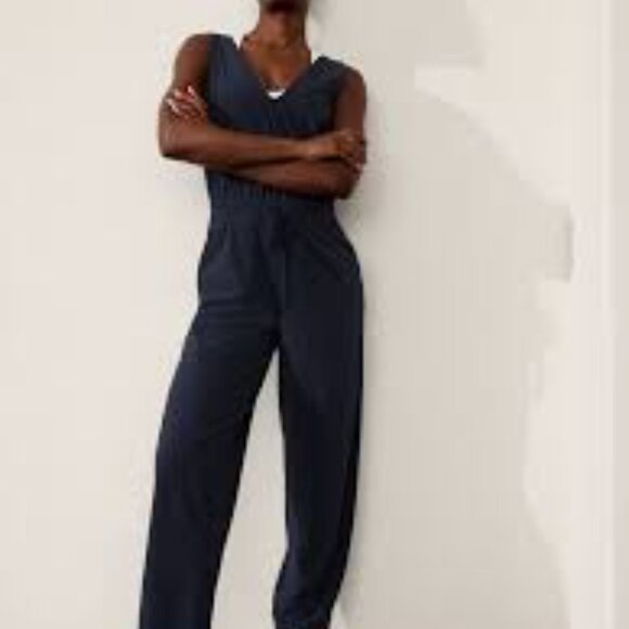 Athleta Avenue Jumpsuit Navy NWT, 1X - Picture 2 of 4